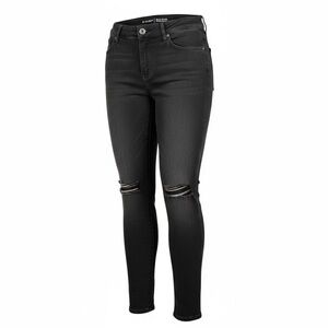 NWOT Old Navy Women’s Mid-Rise Black Faded Ripped Denim Jeans Size 10